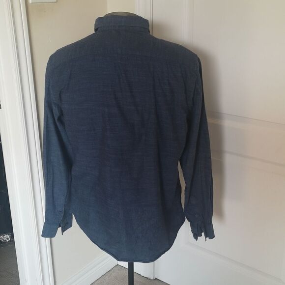 Koton Men Slim Fit Button Down Casual Shirt XL Blue - Picture 4 of 16